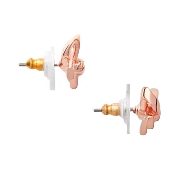 KATE SPADE • Rose Gold Mini Skinny Bow Earrings - Picture 5 of 5